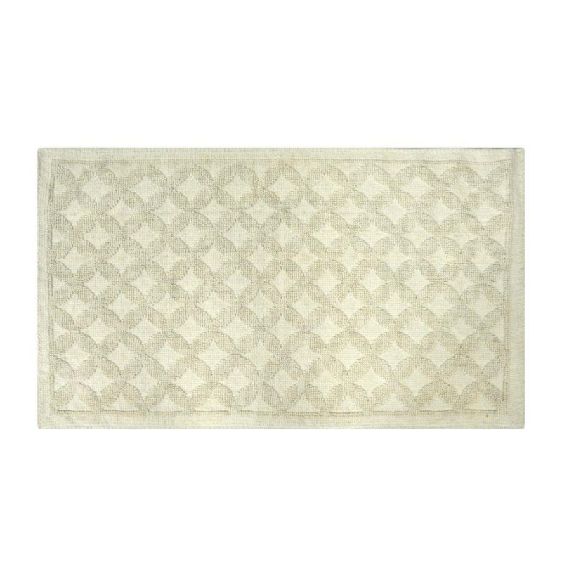 Tappeto Bagno Moderno antiscivolo in lattice misure 50x90 cm.  Grigio-Bianco-Nero