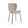 Sedia Tibalda Tessuto Sabbia Struttura Metallo Cm 48x55h46,5/82,5