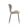 Sedia Tibalda Tessuto Sabbia Struttura Metallo Cm 48x55h46,5/82,5