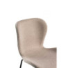 Sedia Tibalda Tessuto Sabbia Struttura Metallo Cm 48x55h46,5/82,5