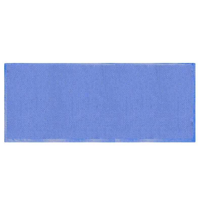 Tappeto bagno trama semplice azzurro 100% cotone cm50x150