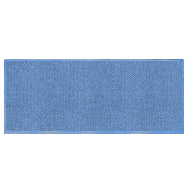 Tappeto bagno trama semplice blu petrolio chiaro 100% cotone cm50x150