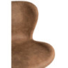 Sedia Tibalda Tessuto Marrone Struttura Legno Cm 48x55h46,5/82,5