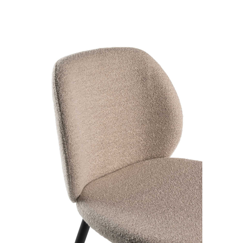 Sedia Glaede Tessuto Sabbia Struttura Metallo Cm 48x56h48,5/84,5