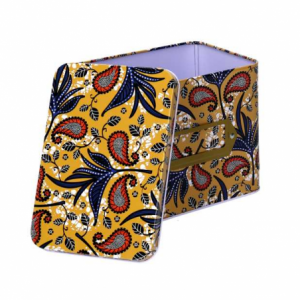 Zoom Scatola metallo oro rettangolare cm15,8x10,8h12,7