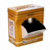 Scatola metallo giallo rettangolare cm16x9,6h17,5