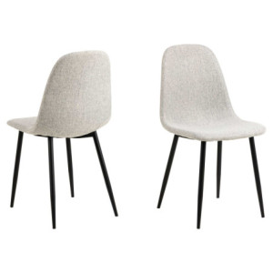 Sedia Malva Tessuto Sabbia Struttura Metallo Cm 44x54h46/86