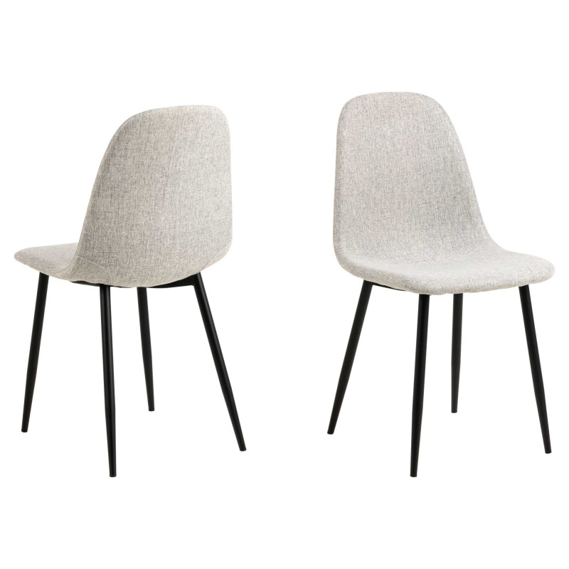 Sedia Malva Tessuto Sabbia Struttura Metallo Cm 44x54h46/86