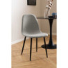 Sedia Malva Tessuto Sabbia Struttura Metallo Cm 44x54h46/86