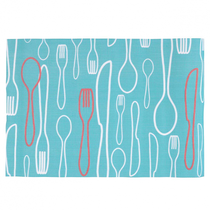 Tovaglietta plastica confezione 4pz assortiti posate cm45x30