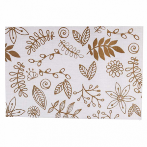 Zoom Tovaglietta plastica confezione 4pz assortiti foglie oro cm45x30