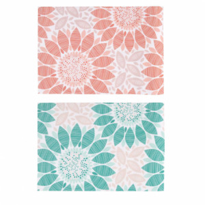 Tovaglietta plastica confezione 4pz assortiti fiori cm45x30