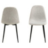 Sedia Malva Tessuto Sabbia Struttura Metallo Cm 44x54h46/86