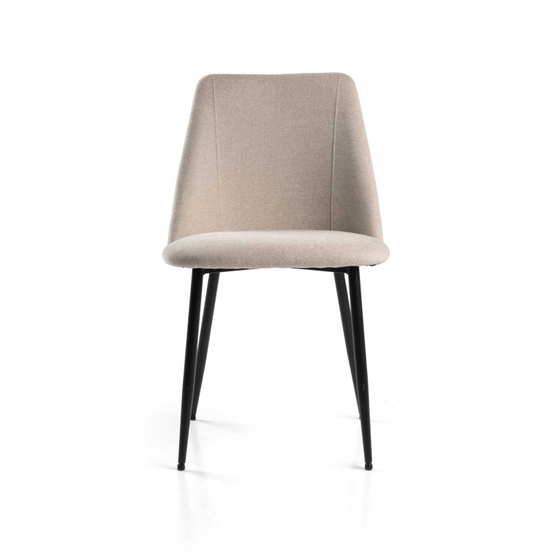 Sedia Molly Tessuto Sabbia Struttura Metallo Cm 49,2x57,5h48,5/84