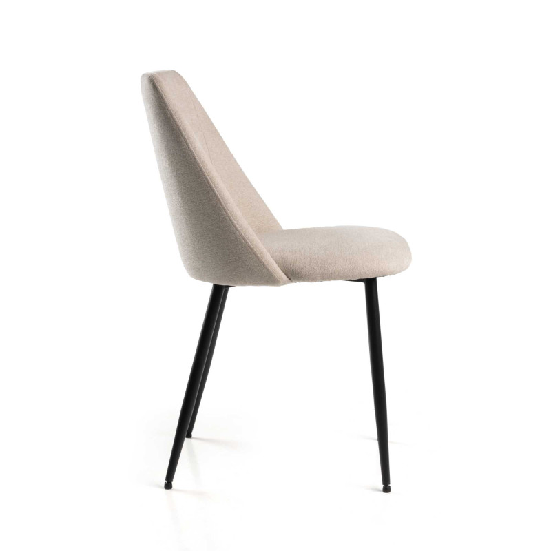 Sedia Molly Tessuto Sabbia Struttura Metallo Cm 49,2x57,5h48,5/84