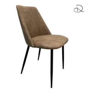 Sedia Molly Tessuto Marrone Struttura Metallo Cm 49,2x57,5h48,5/84