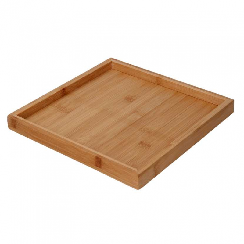 Vassoio bambù naturale quadro cm20x20h2,5