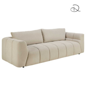 Divano Barberino 3 Posti Tessuto Sabbia cm 240x100h79