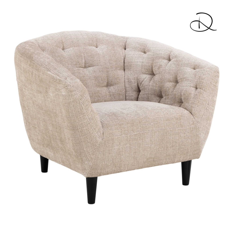 Poltrona Verrazzano Tessuto Sabbia Cm 97x84h78