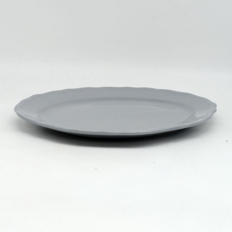 Piatto juliet grigio ovale cm35x26h3