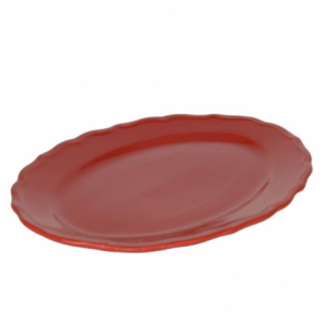Piatto juliet rosso ovale cm35x26h3