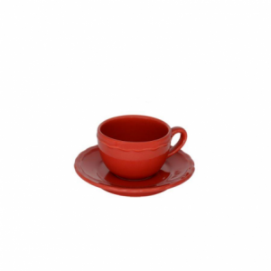 Zoom Tazzina caffe' set 6 pezzi juliet rossoc/piattino cmø7,5h5