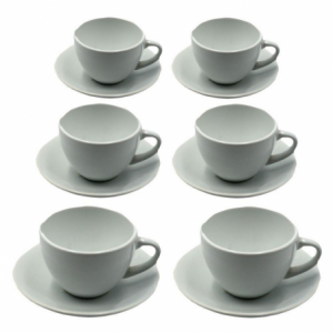 Tazzina caffe' set 6 pezzi romeo biancoc/piattino cm8x7h5