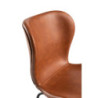 Sedia Tibalda Ecopelle Marrone Struttura Metallo Cm 48x55h46,5/82