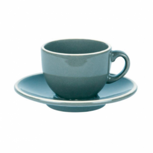Zoom Tazzina caffe' set 6 pezzi otello blu crema c/piattino cm8x5h6,5