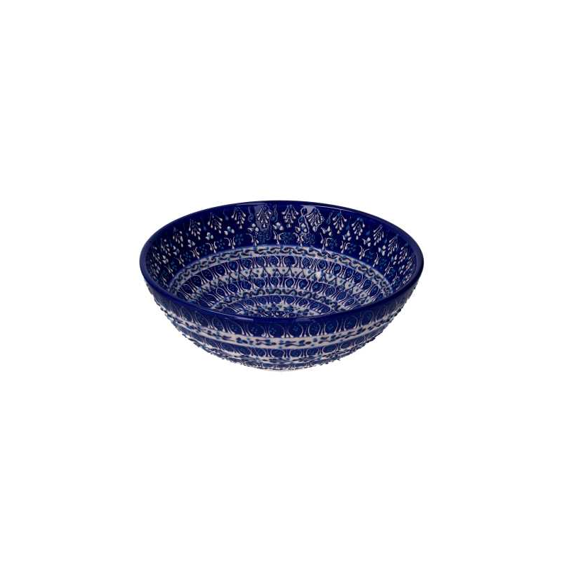 Ciotola ceramica blu tondo cmø20h13