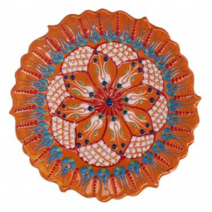 Svuotatasche ceramica arancione cm ø18h2,5