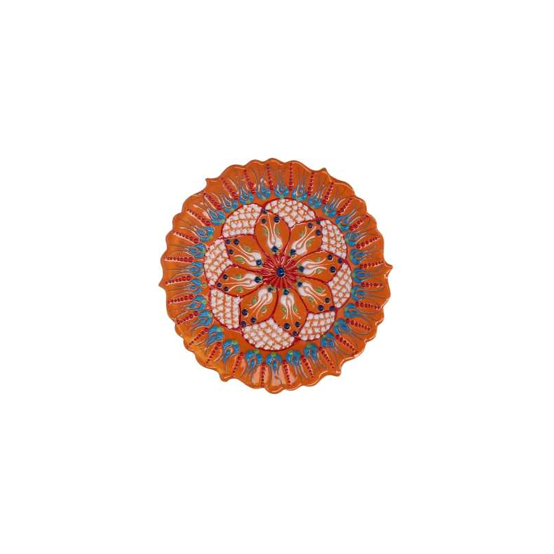 Svuotatasche ceramica arancione cm ø18h2,5