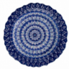 Piatto decorativo ceramica blu cm ø25h3