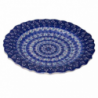 Piatto decorativo ceramica blu cm ø25h3