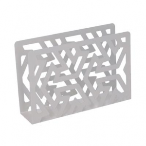 Portatovaglioli metallo frecce bianco rettangolare cm14,5x4h10