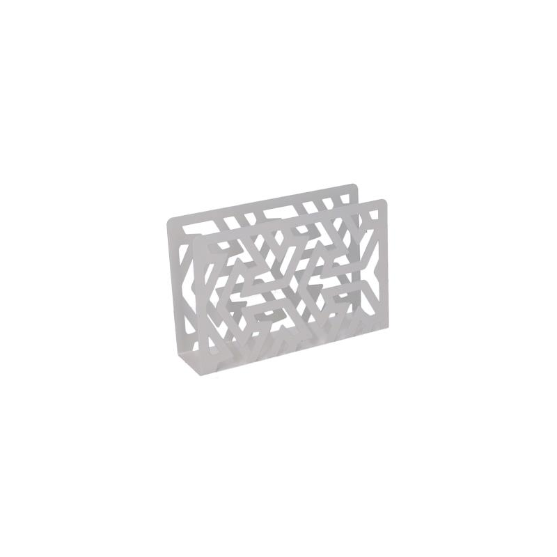 Portatovaglioli metallo frecce bianco rettangolare cm14,5x4h10