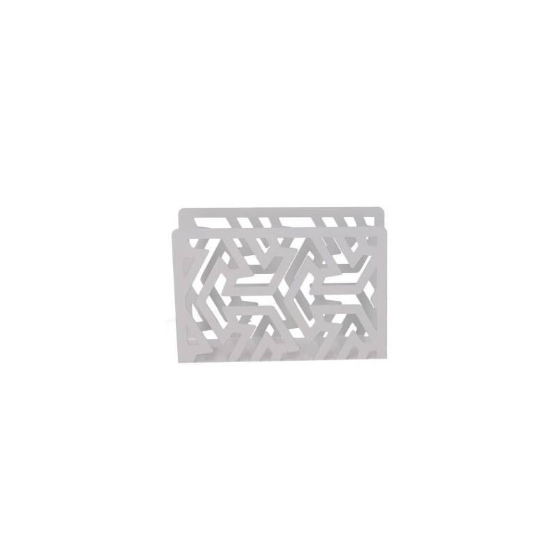 Portatovaglioli metallo frecce bianco rettangolare cm14,5x4h10