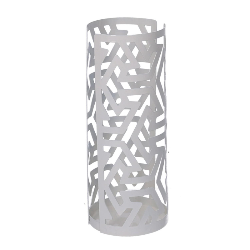 Portabicchiere metallo frecce bianco tondo cm ø8h20