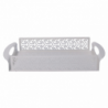 Vassoio metallo frecce bianco rettangolare cm41x20h6,5