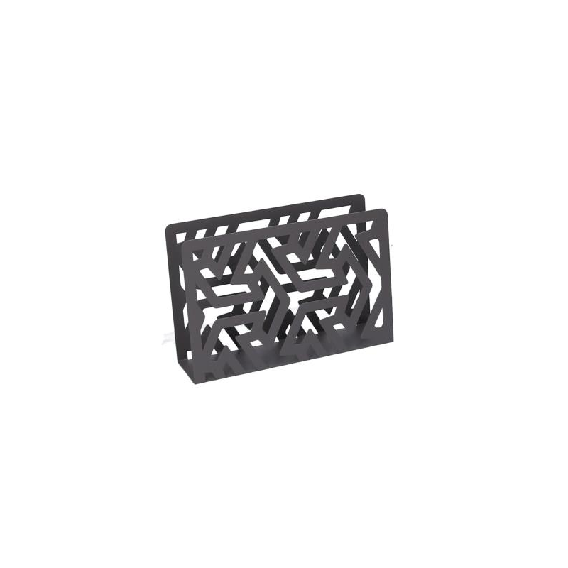 Portatovaglioli metallo frecce grigio rettangolare cm14,5x4x10