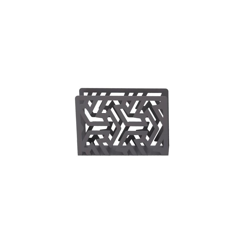 Portatovaglioli metallo frecce grigio rettangolare cm14,5x4x10