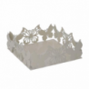 Portatovaglioli metallo farfalla crema quadrato cm16,5x16,5h6