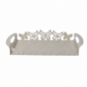 Vassoio metallo farfalla crema rettangolare cm41x20h6,5