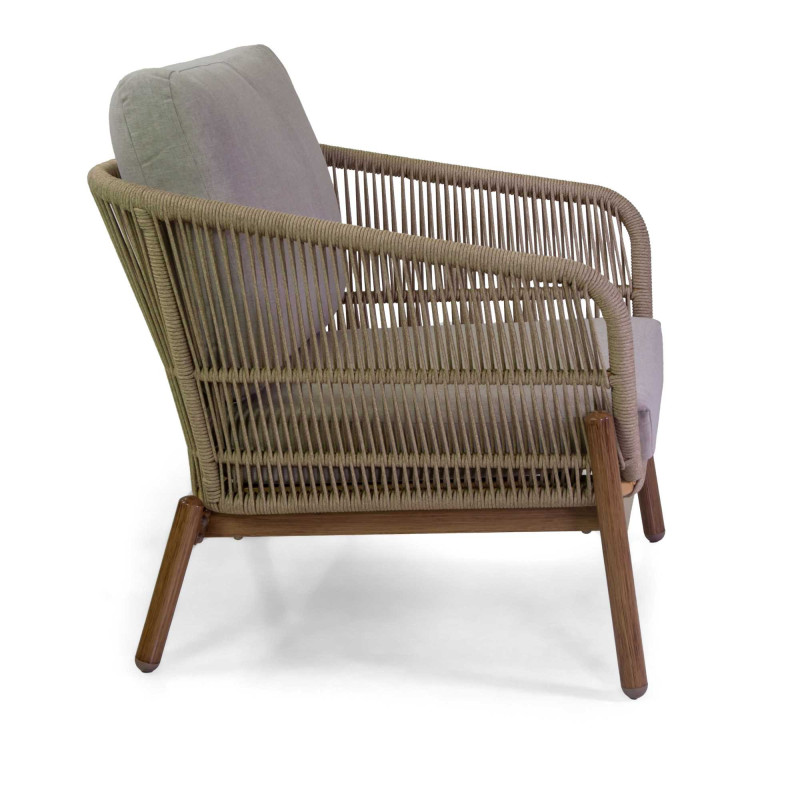 Salotto Alluminio Norwalk 3 Posti Effetto Legno