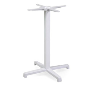 Base Tavolo Acciaio Peter Top Ghisa Bianco Cm 55x55h73