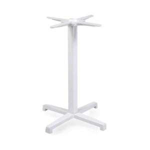 Zoom Base Tavolo Acciaio Peter Top Ghisa Bianco Cm 55x55h73