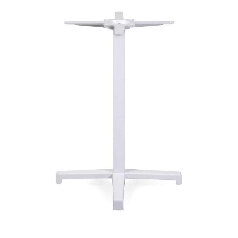 Base Tavolo Acciaio Peter Top Ghisa Bianco Cm 55x55h73