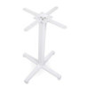 Base Tavolo Acciaio Peter Top Ghisa Bianco Cm 55x55h73