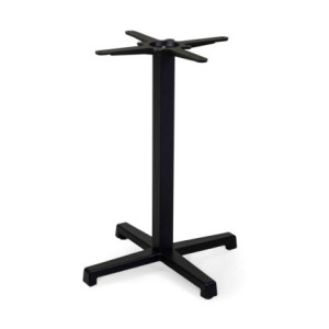 Base Tavolo Acciaio Peter Top Ghisa Nero Cm 55x55h73