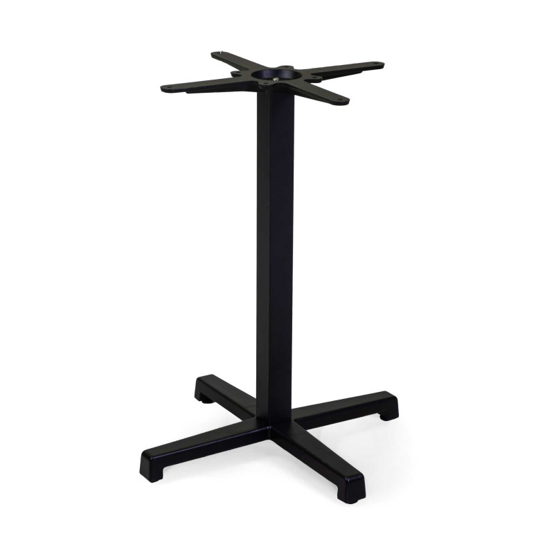Base Tavolo Acciaio Peter Top Ghisa Nero Cm 55x55h73